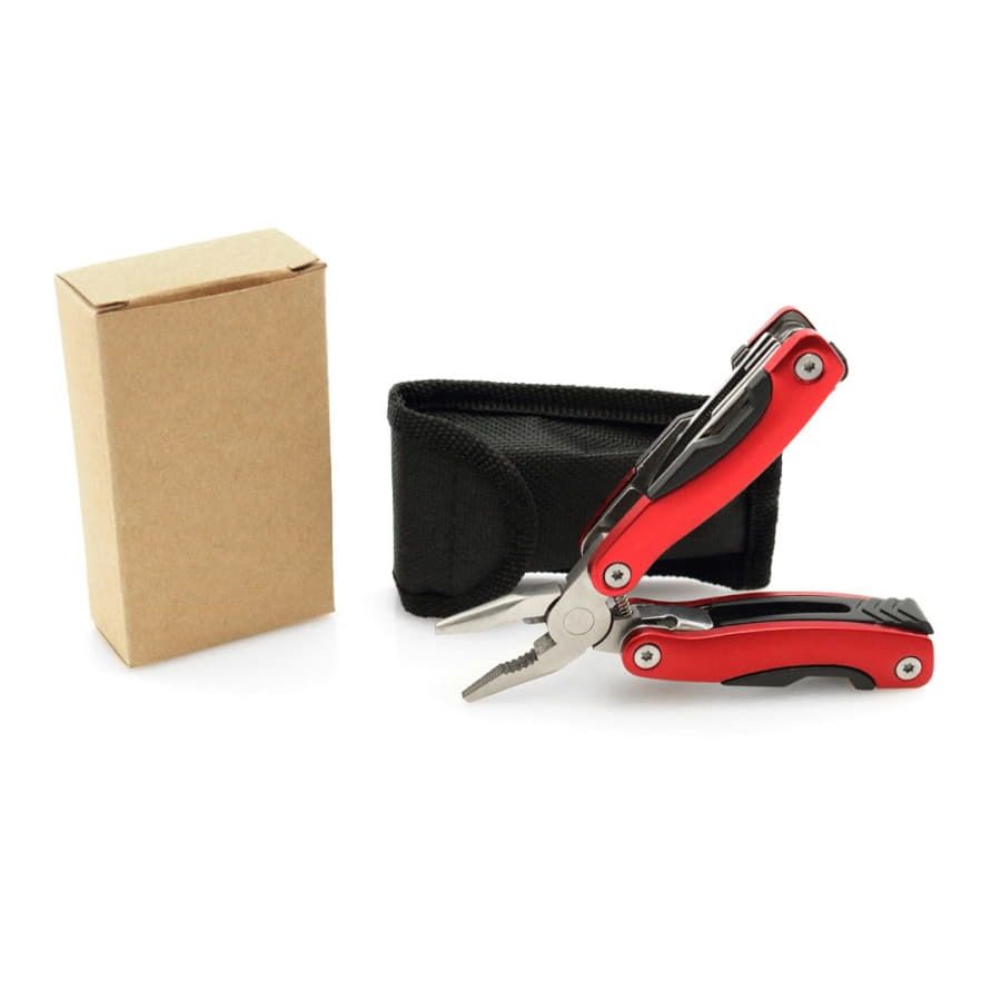 Мультитул BLAUDEN, нержавеющая сталь, пластиковая ручка, 12 функций, красный - фото 3