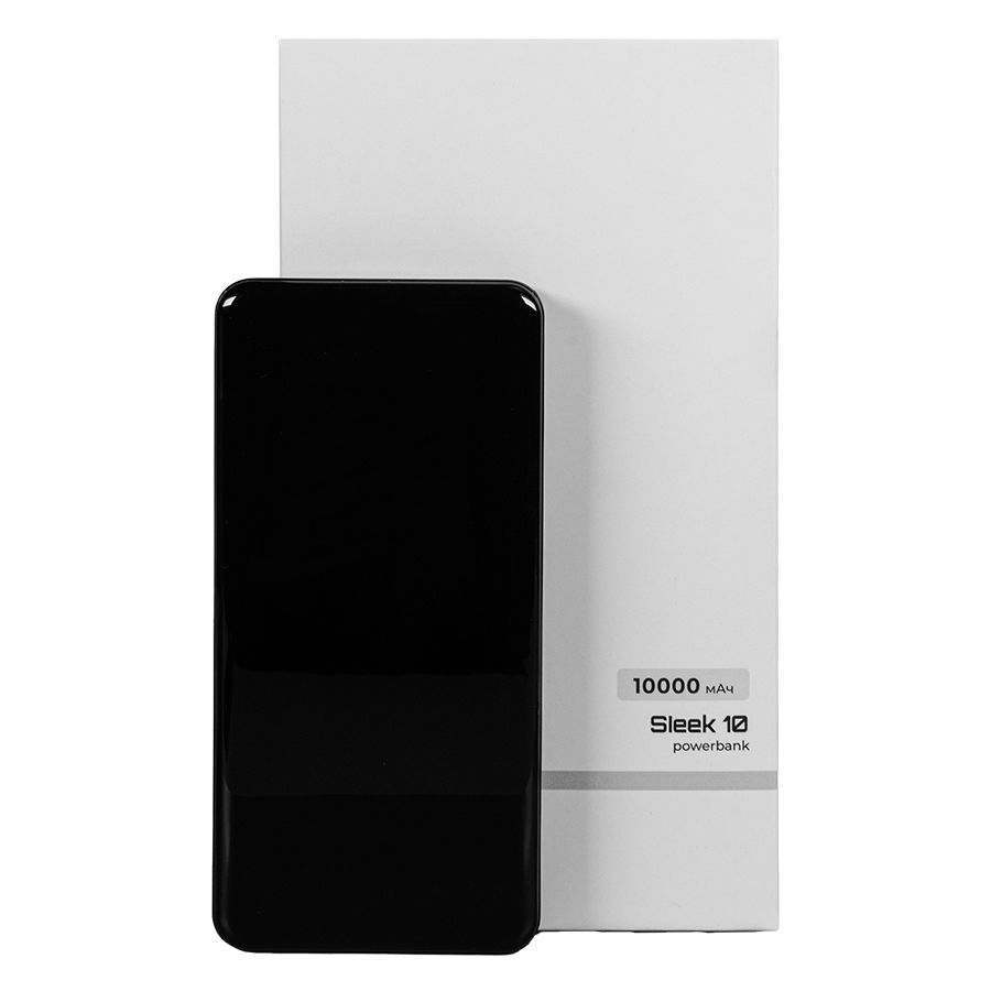 Универсальный аккумулятор Sleek 10 10000 мАч черный 14х6.8х1,5 см - фото 6