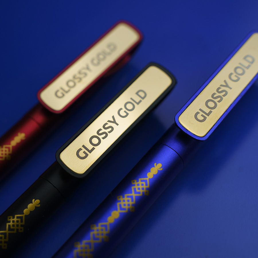 Ручка шариковая GLOSSY GOLD черный золотистый - фото 7