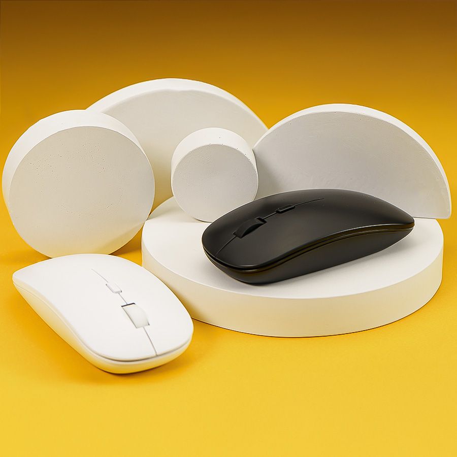 Мышь беспроводная OPTIC белая пластик черный - фото 10