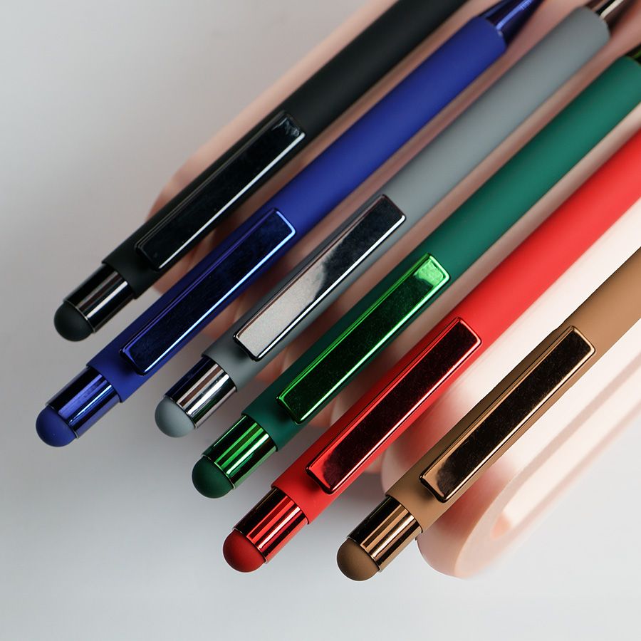 Ручка шариковая FACTOR COLOR со стилусом черный - фото 10