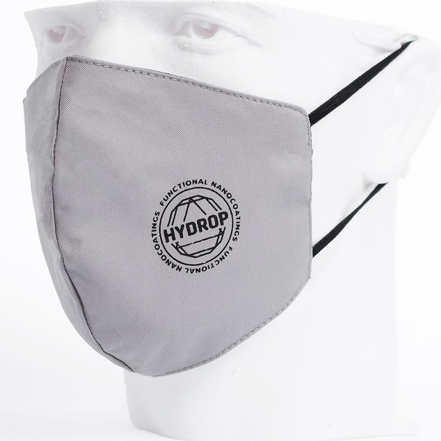 Бесклапанная фильтрующая маска RESPIRATOR 800 HYDROP серая с логотипом в фирменном пакете черный - фото 9