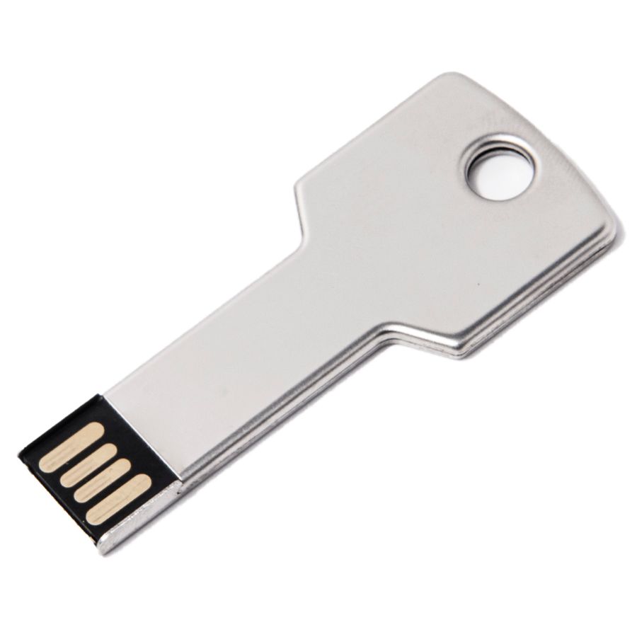 USB flash-карта KEY 16Гб серебристая 5,7х2,4х0,3 см металл - фото 1