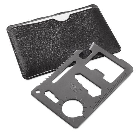 Мультиинструмент WICAX в чехле из искусственной кожи, 7 x 4.5 см, нерж. сталь, черный, серебристый - фото 2