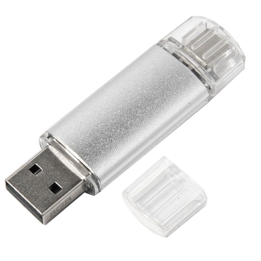 USB flash-карта ASSORTI OTG Type-C 16Гб серебристый - фото 2