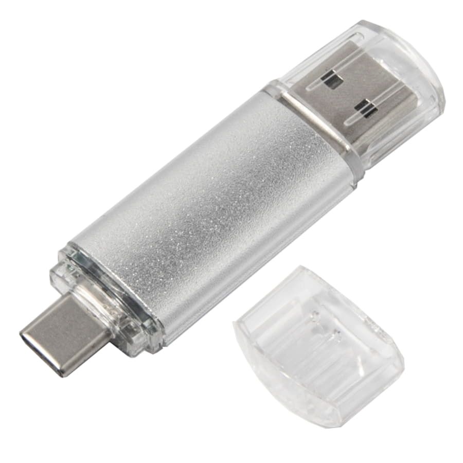 USB flash-карта ASSORTI OTG Type-C 16Гб серебристый - фото 3