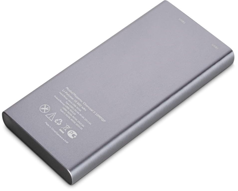 Внешний аккумулятор Accesstyle CHARCOAL II 10000 mAh серебристый - фото 5