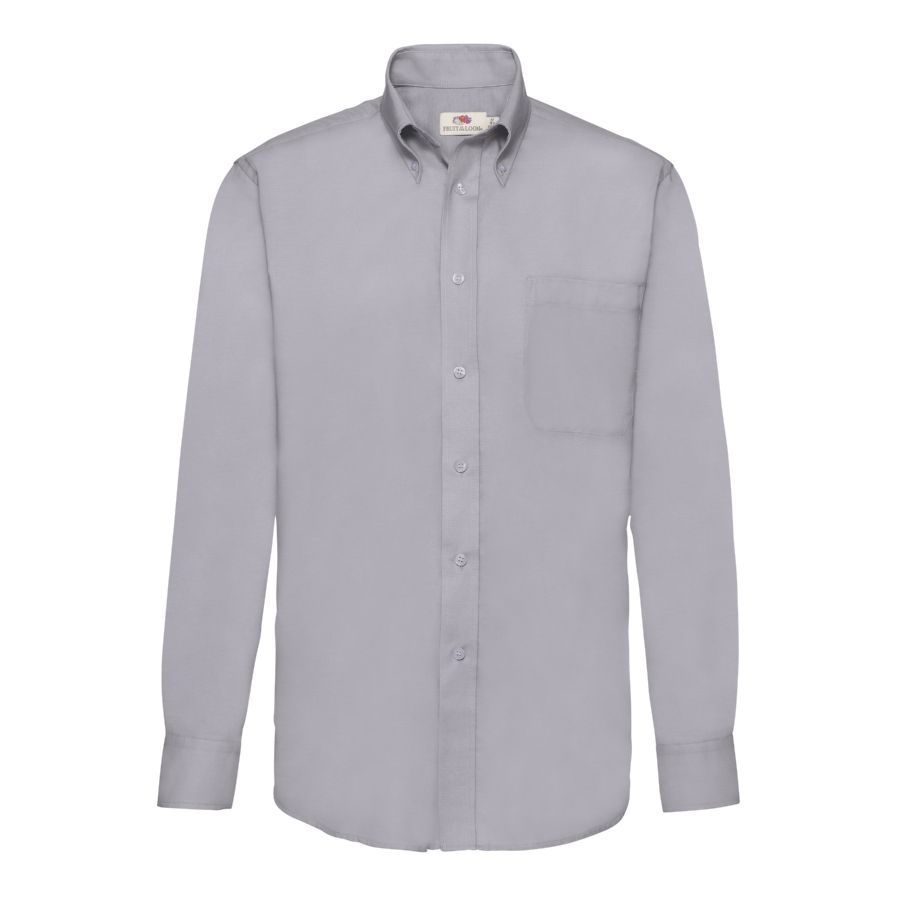 Рубашка мужская LONG SLEEVE OXFORD SHIRT 135 серый - фото 1