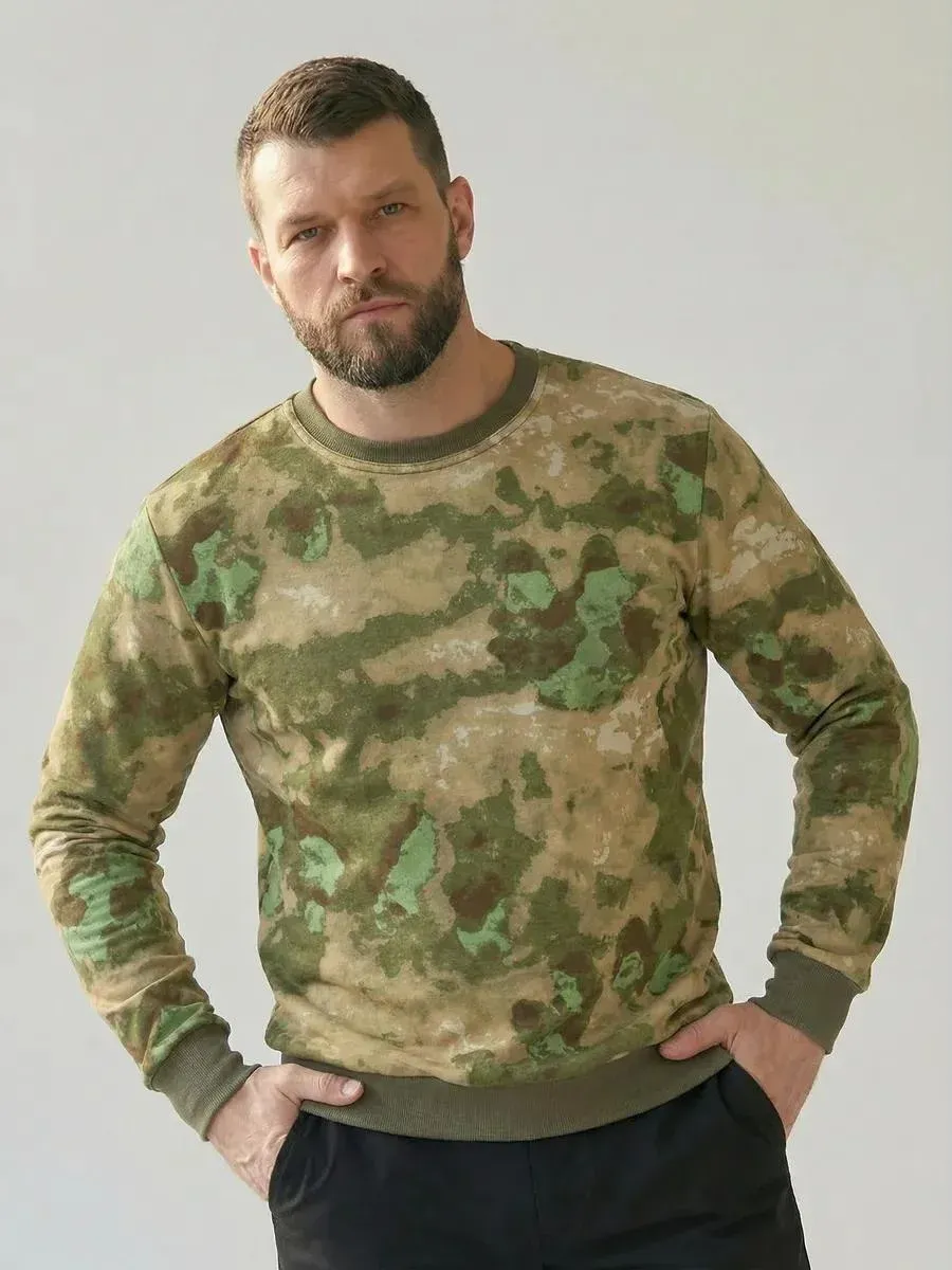 Толстовка мужская ЗАХВАТ цв.Мох/начес 46/170-176