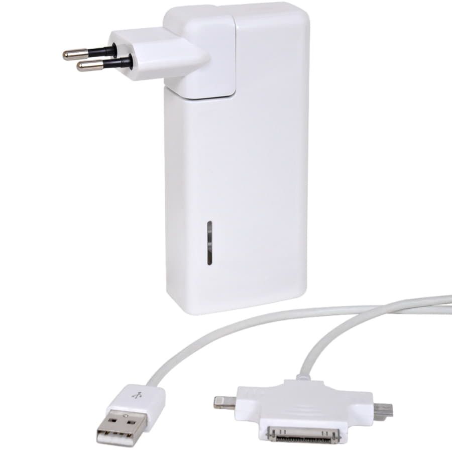 Универсальное зарядное устройство Connector 6000mAh белый - фото 2