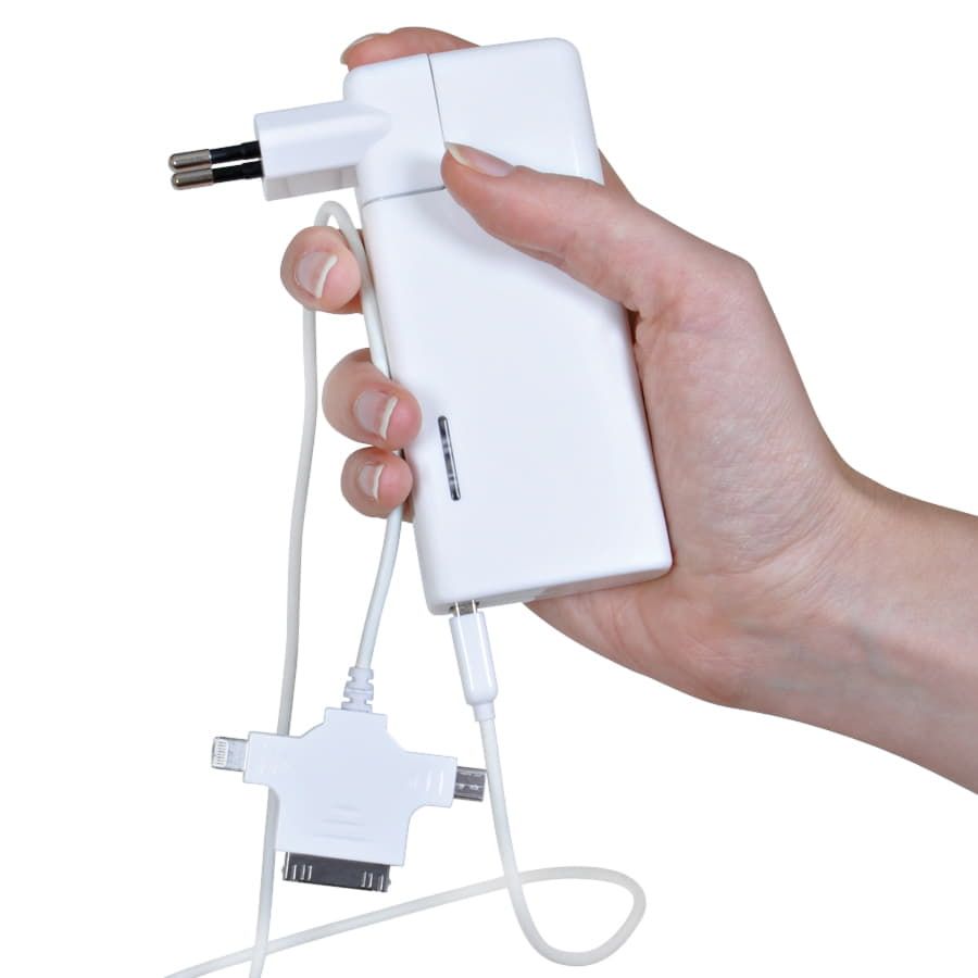 Универсальное зарядное устройство Connector 6000mAh белый - фото 5