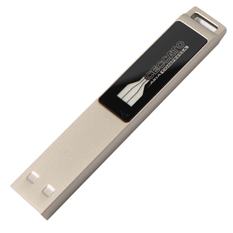 USB flash-карта LED с белой подсветкой 8Гб серебристый - фото 2