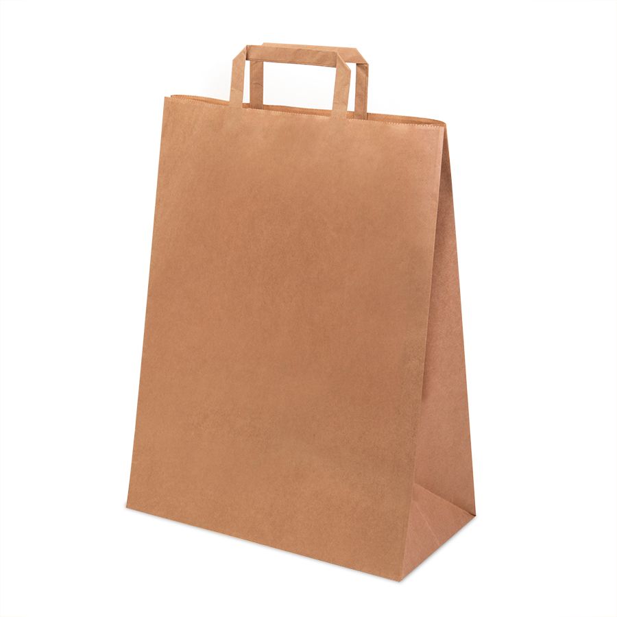 Пакет бумажный QUADRATA XL крафт плотность 80 г/м2 43 x 32 x 17 cм - фото 1