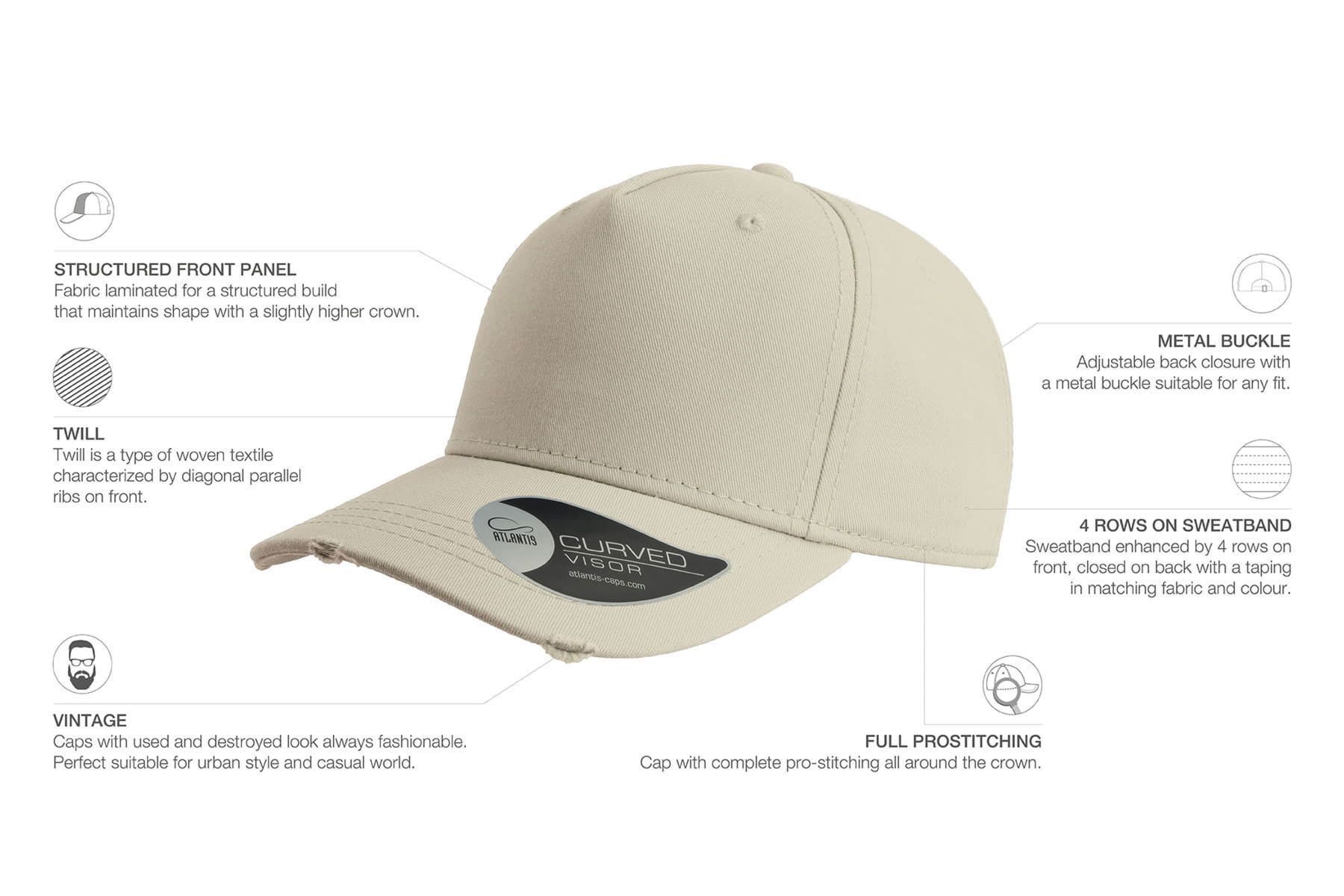 Бейсболка CARGO, 5 клиньев, металлическая застежка - фото 8