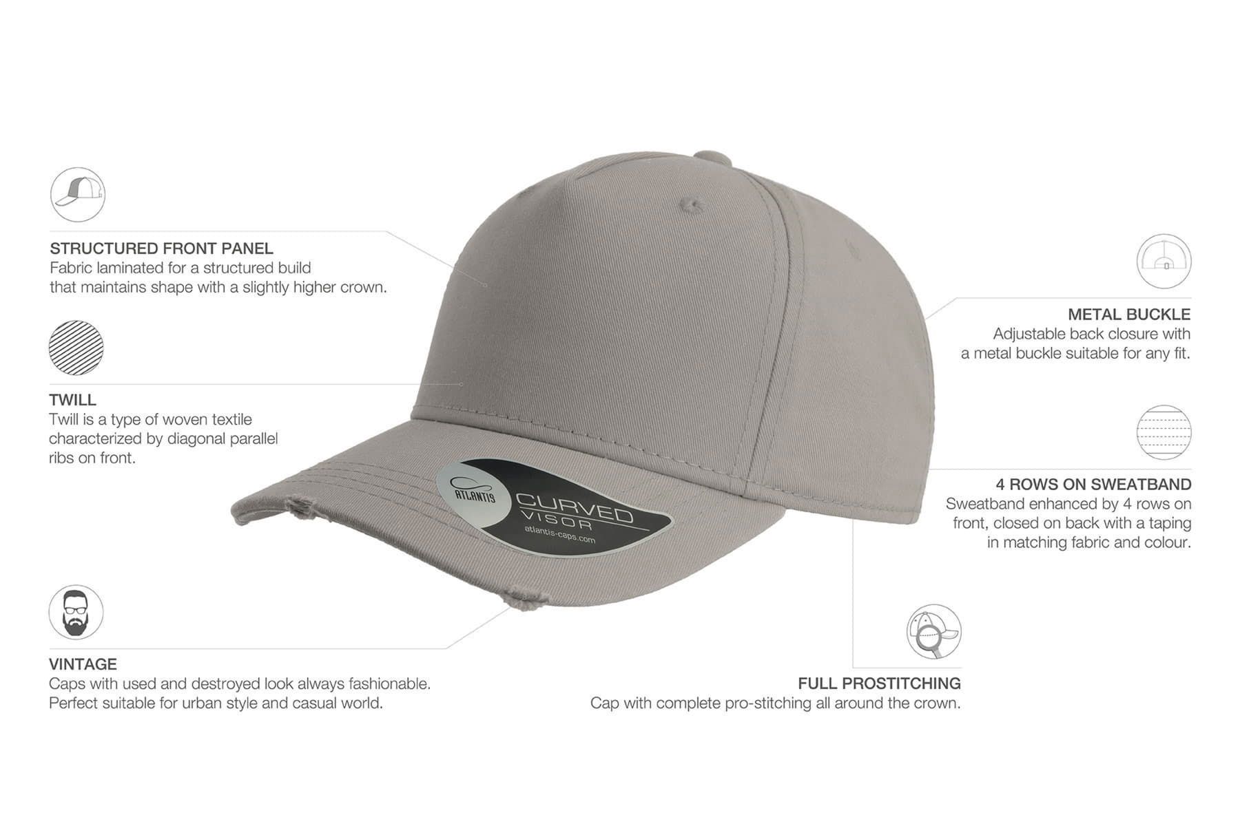 Бейсболка CARGO, 5 клиньев, металлическая застежка - фото 2