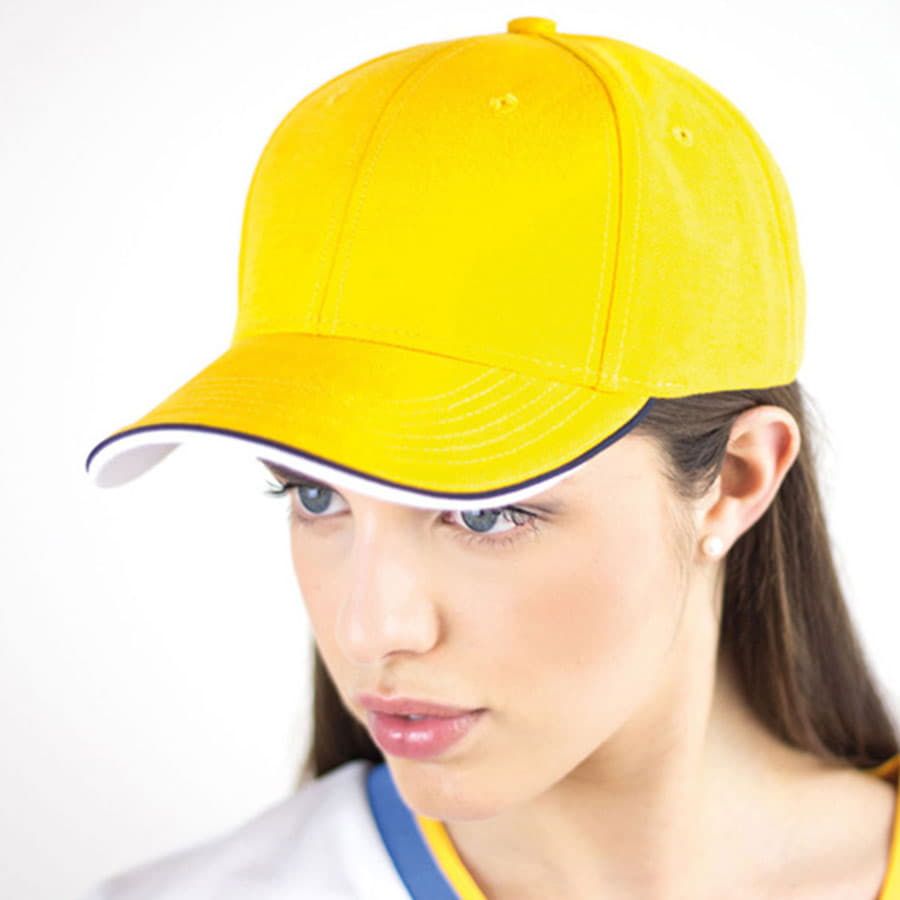 Бейсболка PILOT PIPING SANDWICH 6 клиньев металлическая застежка красный - фото 3