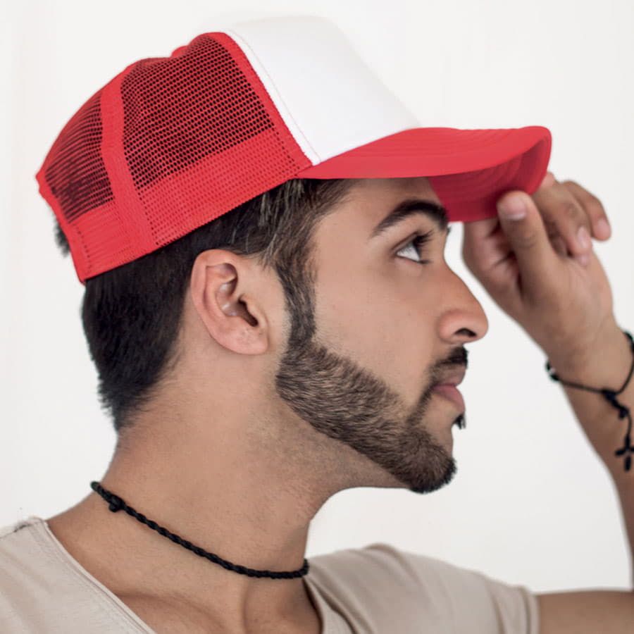 Бейсболка RAPPER 5 клиньев пластиковая застежка красный белый - фото 2