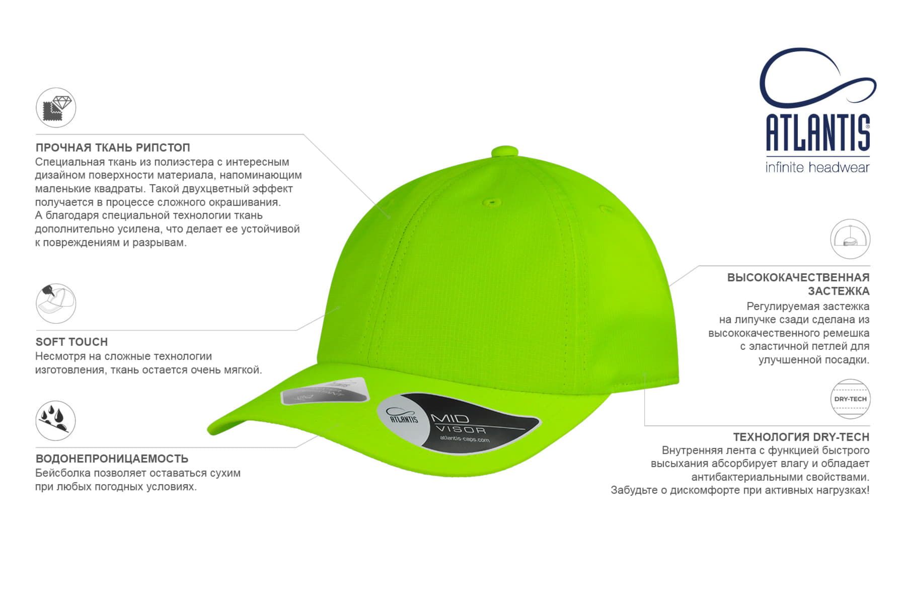 Бейсболка ENERGY 6 клиньев застежка на липучке синий - фото 9