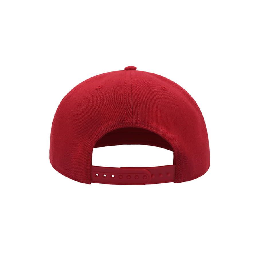 Бейсболка SNAP BACK 6 клиньев пластиковая застежка красный - фото 6
