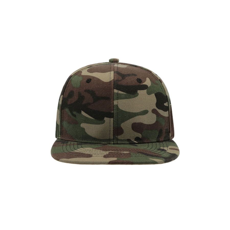 Бейсболка SNAP BACK 6 клиньев пластиковая застежка зеленый камуфляж - фото 5