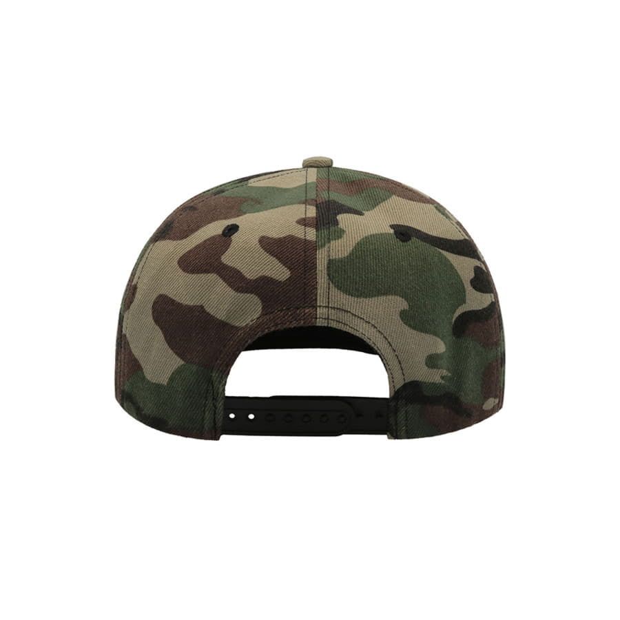 Бейсболка SNAP BACK 6 клиньев пластиковая застежка зеленый камуфляж - фото 6