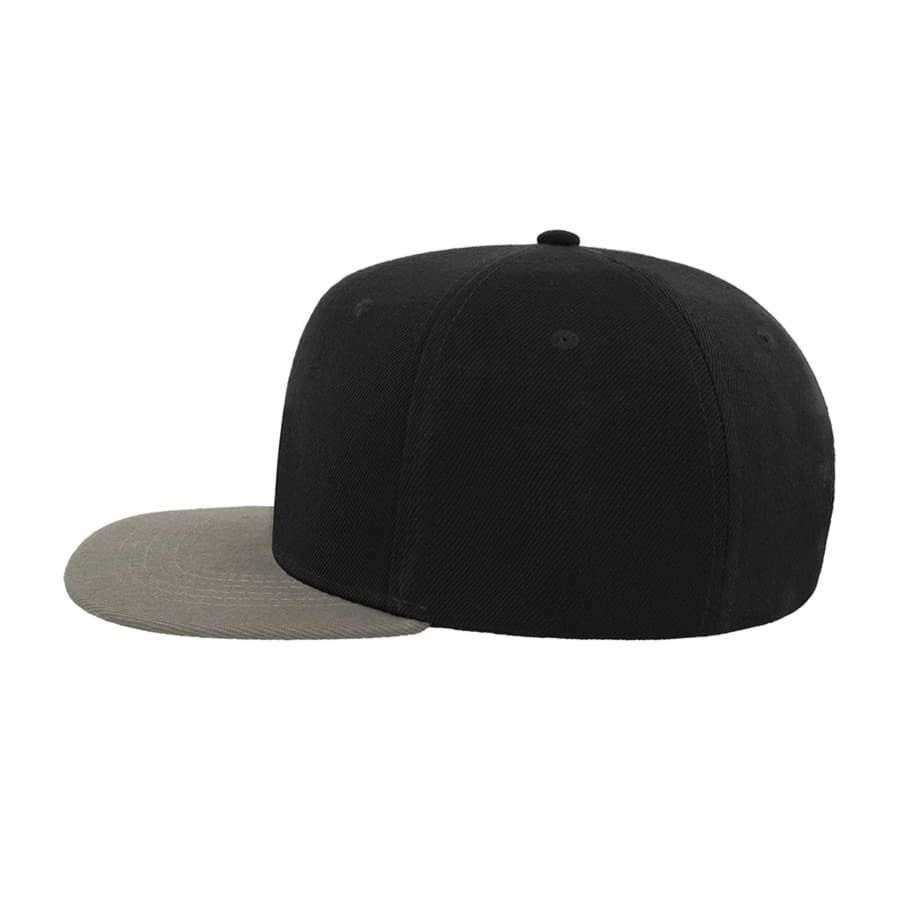 Бейсболка SNAP BACK 6 клиньев пластиковая застежка серый меланж - фото 12