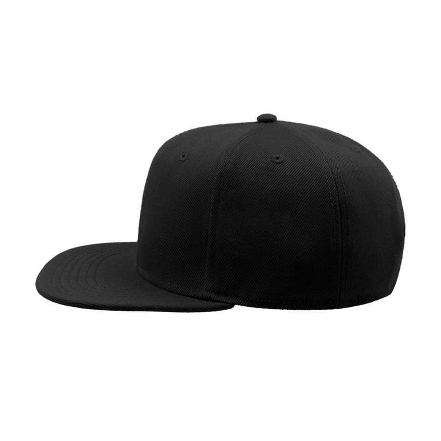 Бейсболка SNAP BACK 6 клиньев пластиковая застежка черный - фото 4