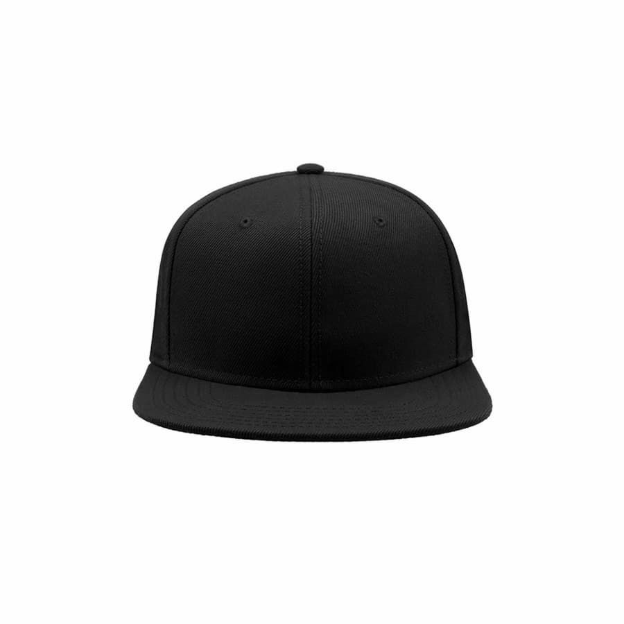Бейсболка SNAP BACK 6 клиньев пластиковая застежка черный - фото 5
