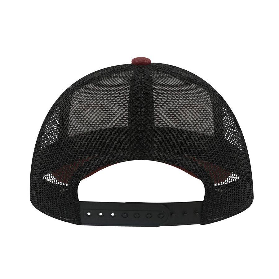 Бейсболка RAPPER CANVAS-S 5 клиньев пластиковая застёжка белый бордовый чёрный - фото 4
