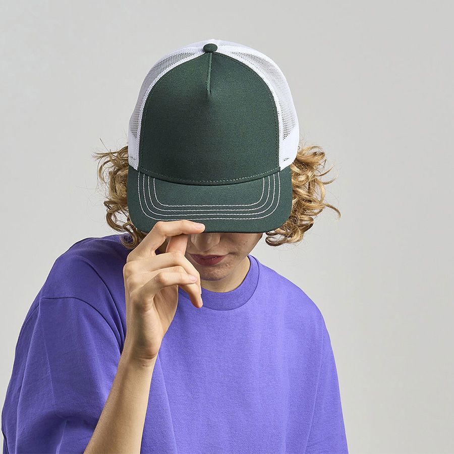 Бейсболка RAPPER CANVAS-S 5 клиньев пластиковая застёжка белый бордовый чёрный - фото 6