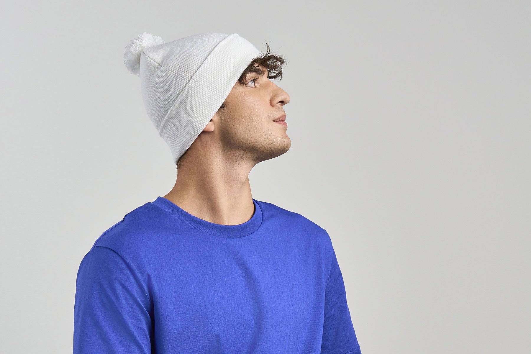 Шапка вязаная двойная Wind-S с помпоном темно-серый - фото 9