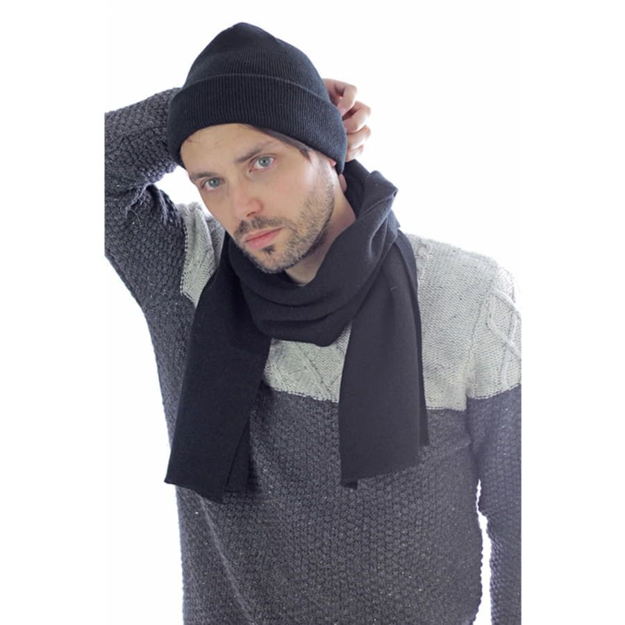 Шарф вязаный WIND SCARF темно-синий - фото 13