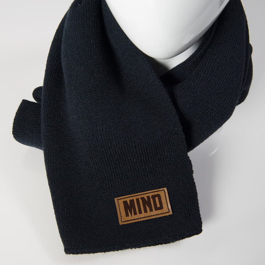 Шарф вязаный WIND SCARF темно-синий - фото 10
