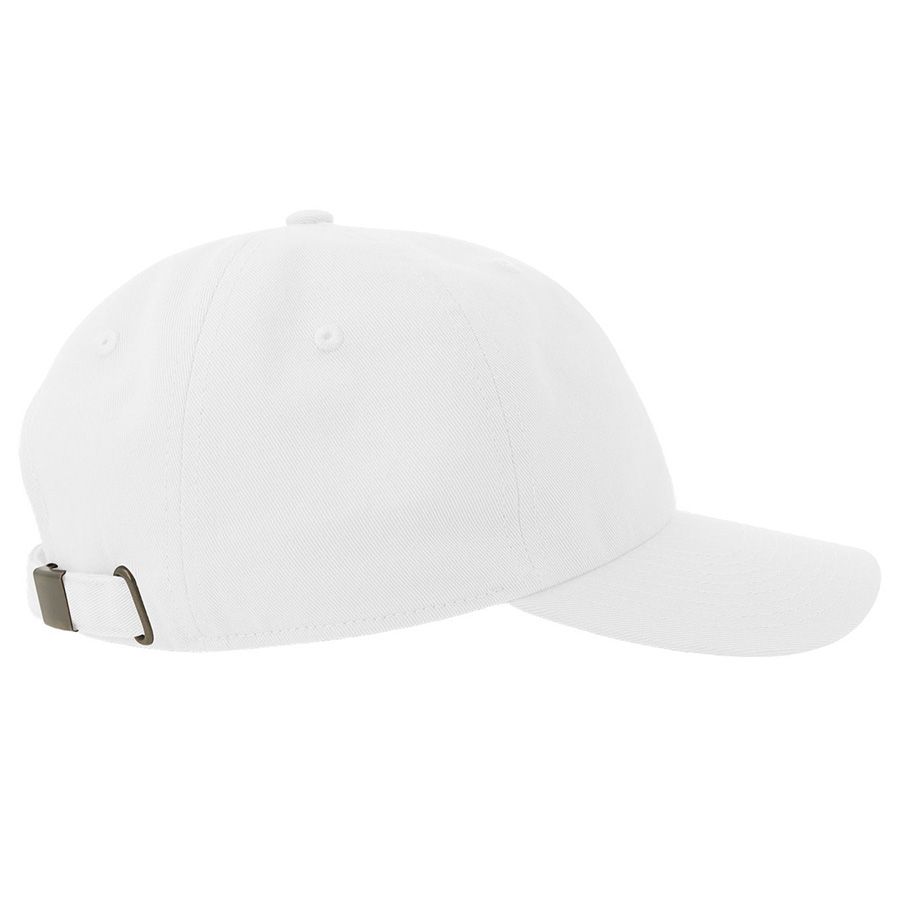 Бейсболка DAD HAT-S 6 клиньев металлическая застежка белый - фото 7
