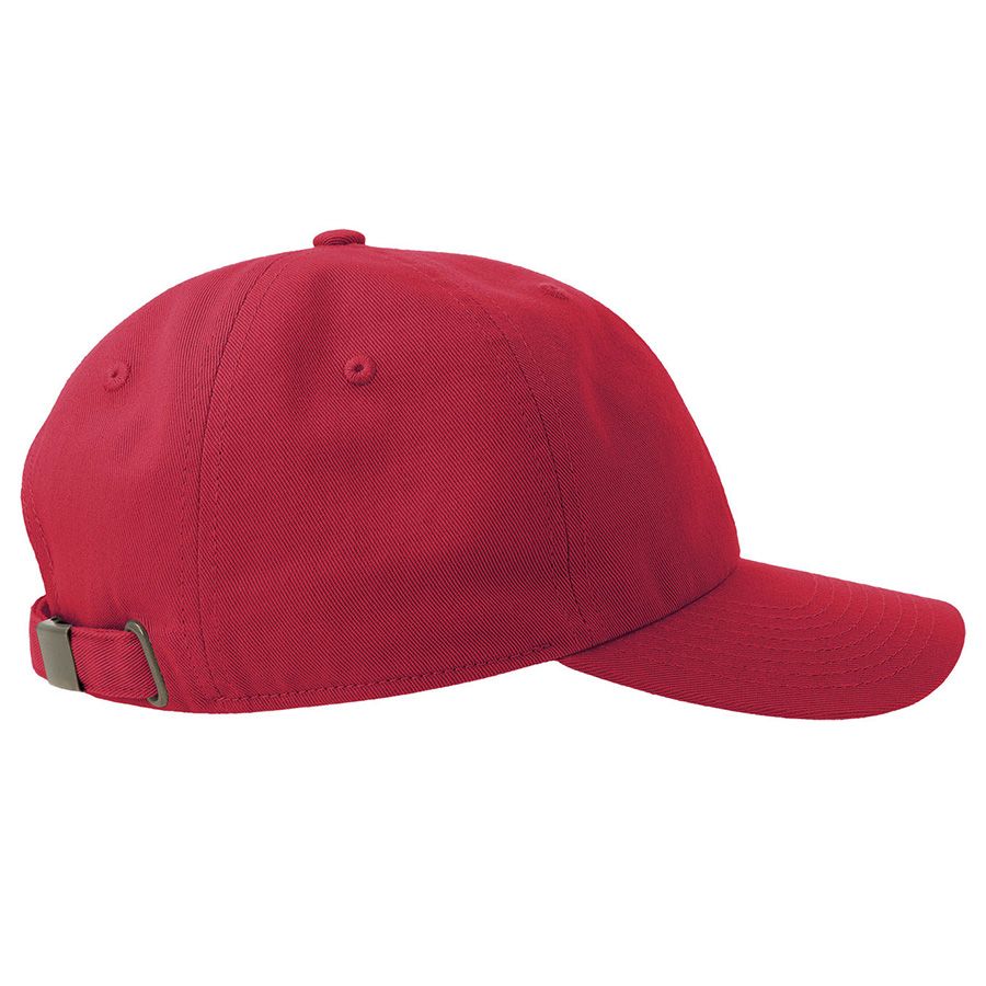 Бейсболка DAD HAT-S 6 клиньев металлическая застежка красный - фото 7