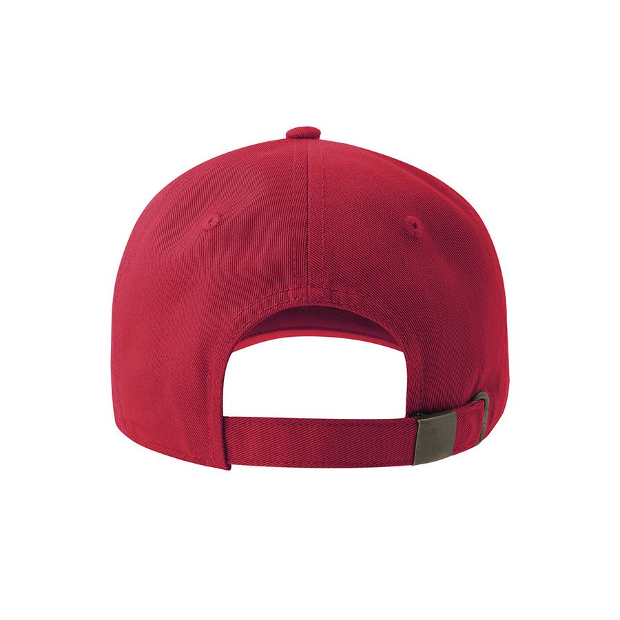 Бейсболка DAD HAT-S 6 клиньев металлическая застежка красный - фото 8