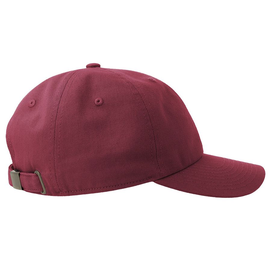 Бейсболка DAD HAT-S 6 клиньев металлическая застежка бордовый - фото 7