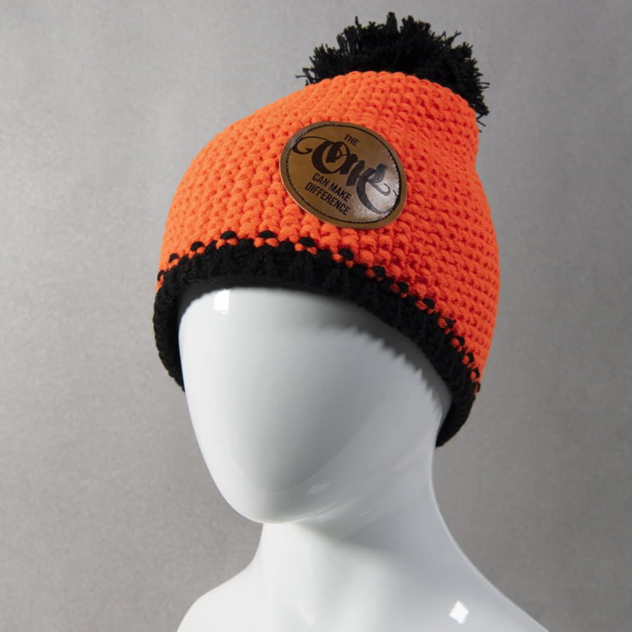 Шапка PEAK, черный, оранжевый - фото 5