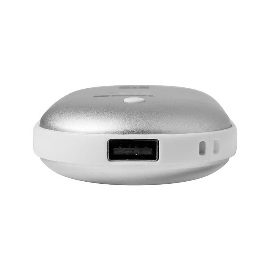 Универсальное зарядное устройство WARMER 5000mAh с функцией обогрева рук серебристый - фото 3