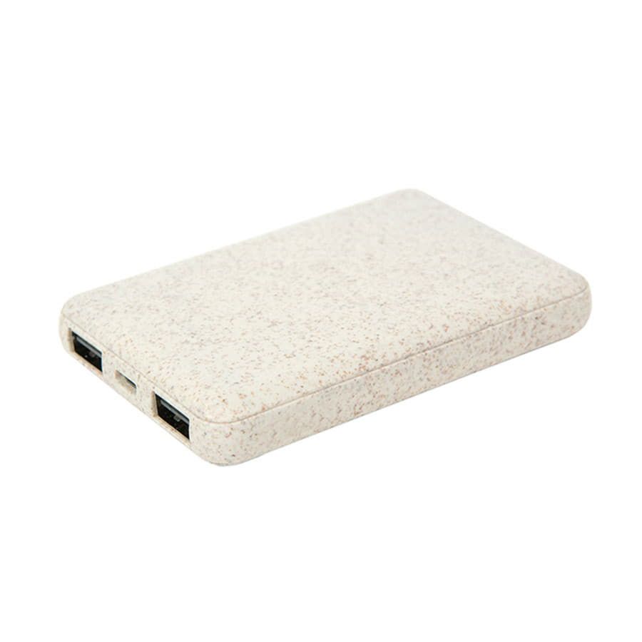Универсальный аккумулятор WHEAT POWER 5 5000 mAh пластик с пшеничным волокном натуральный - фото 2