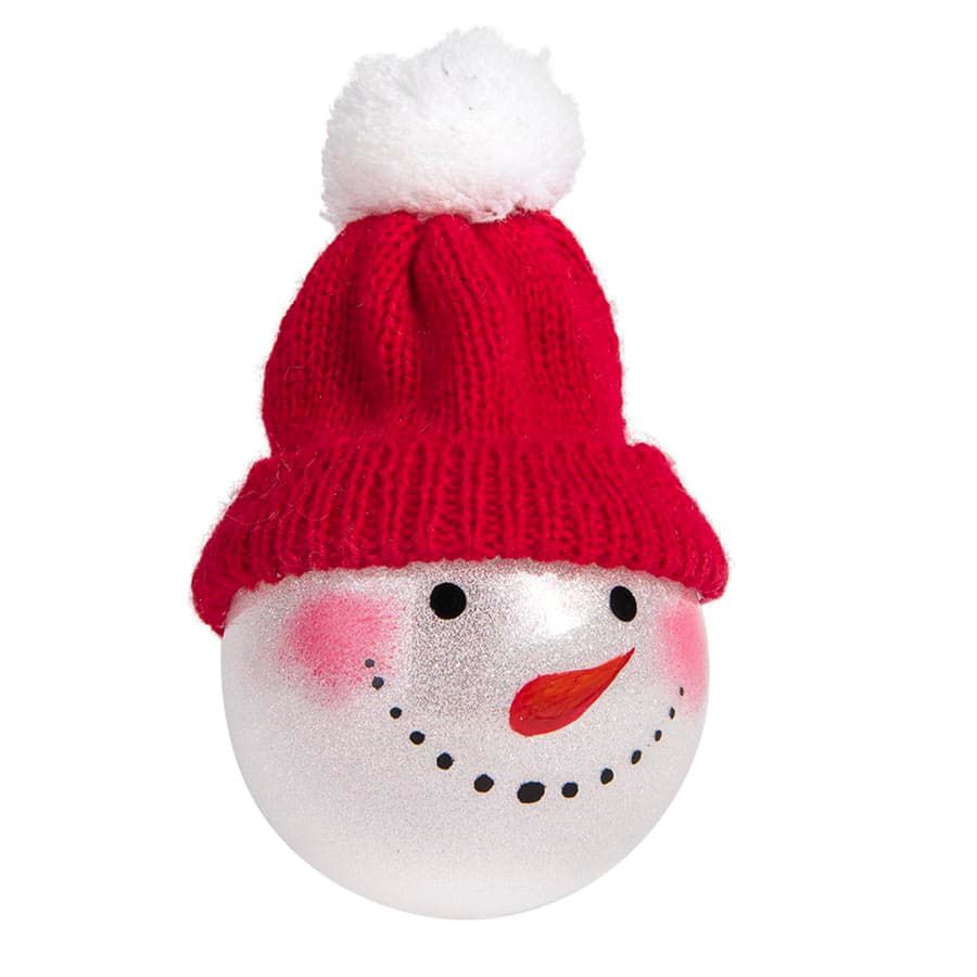 Шар новогодний SNOWMAN ярко-красный - фото 2