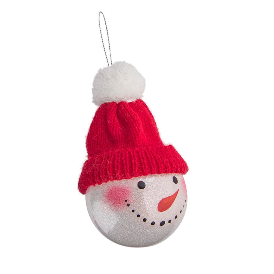 Шар новогодний SNOWMAN ярко-красный - фото 3