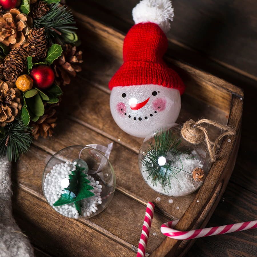 Шар новогодний SNOWMAN ярко-красный - фото 5