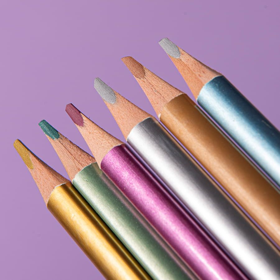 Цветные карандаши METALLIC 6 цветов бежевый - фото 11