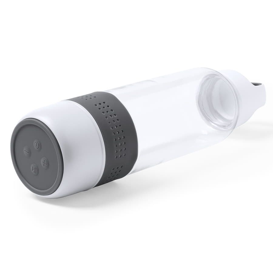 Бутылка для воды PADOW с bluetooth колонкой 500 мл пластик серый - фото 2