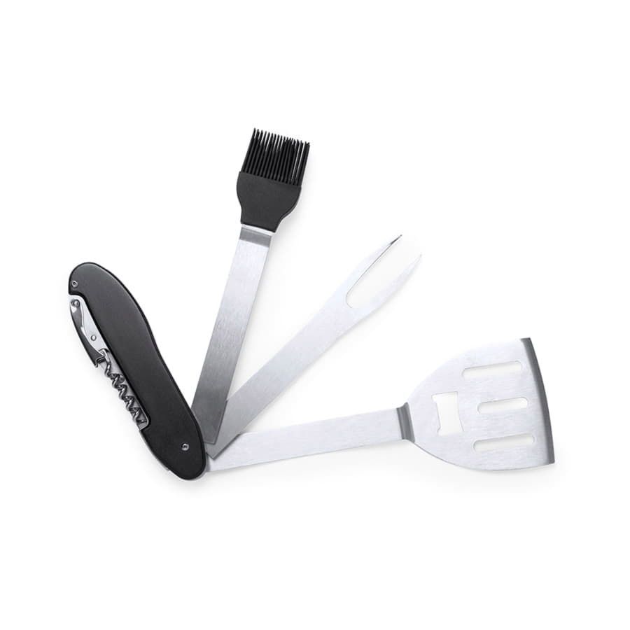 Мультиинструмент для барбекю, пластик, сталь, силикон, 8,8 x 27 x 2,2 cm, черный - фото 5