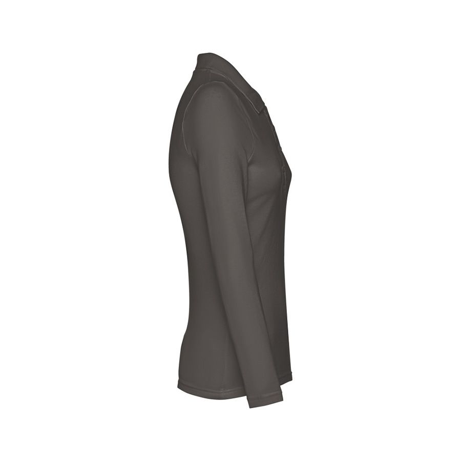 Рубашка-поло женская BERN WOMEN 210 с длинным рукавом серый M - фото 3
