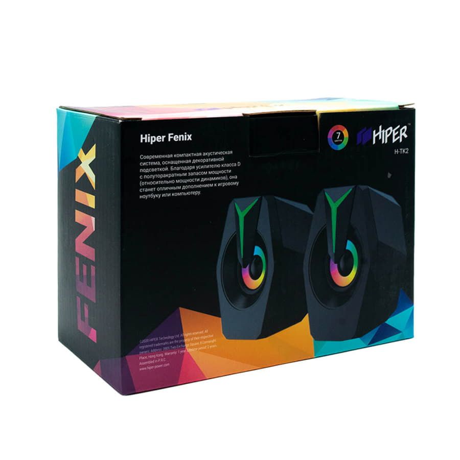 Колонки игровые HIPER FENIX черный - фото 3