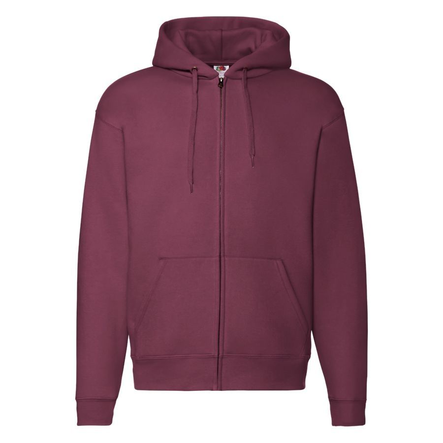 Толстовка с начесом PREMIUM HOODED SWEAT JACKET 280 бордовый L - фото 1