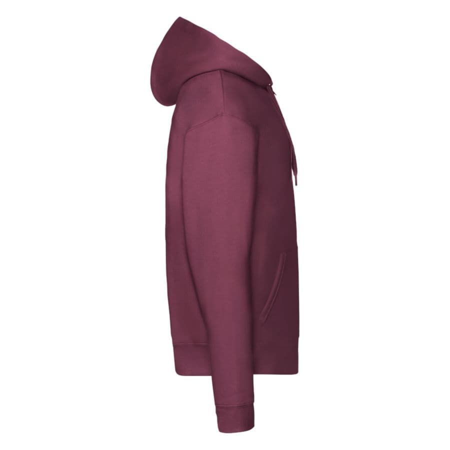 Толстовка с начесом PREMIUM HOODED SWEAT JACKET 280 бордовый 2XL - фото 3